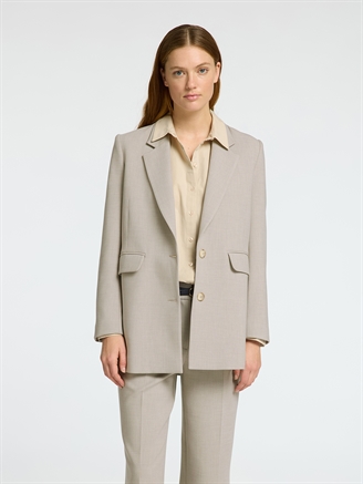 Selected Femme SlfRita LS Relaxed Blazer Melange Island Fossil